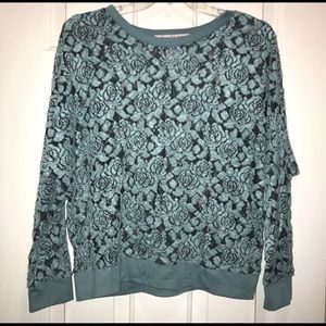 Sheer Floral Sweater